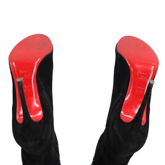 Christian Louboutin Siegfridalta Knee High Suede Boots Size 37.5 EU - Picture 5 of 9